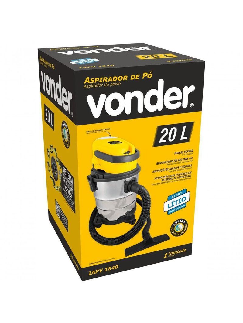 Aspirador De Po 18V Iapv1840 Sembat Semcar