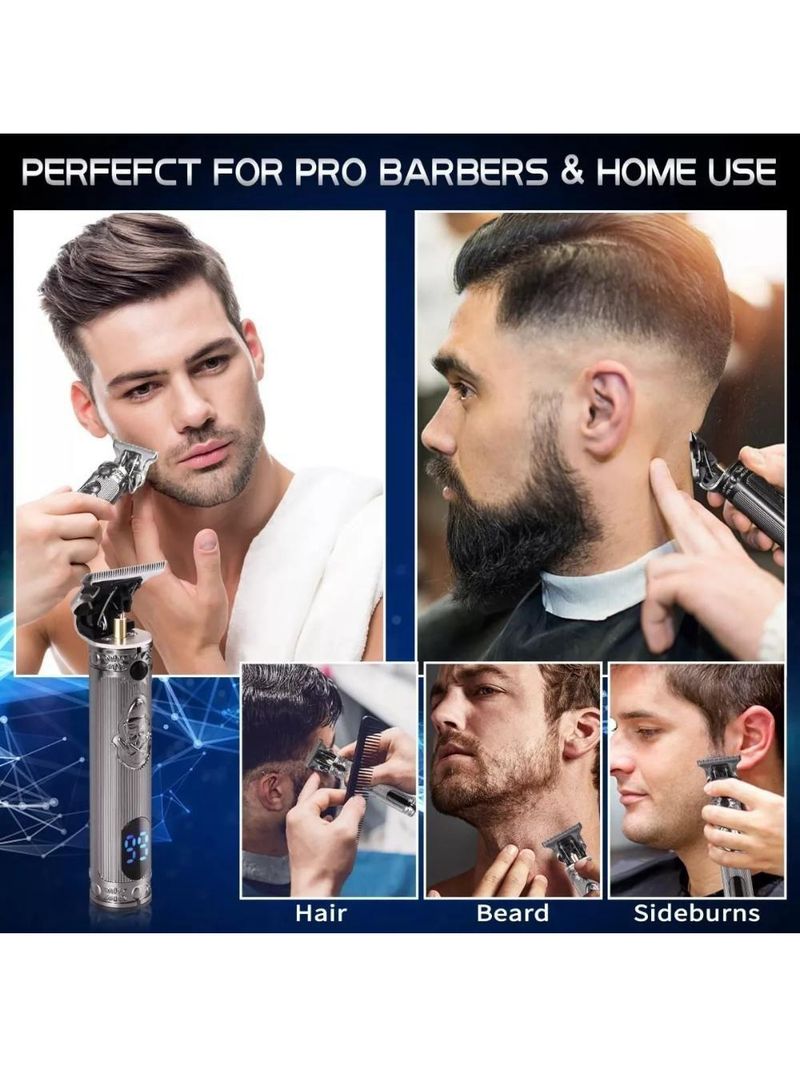 Maquina Corta Cabelo Acabamento Aparador Barbeador Versatil Retrô