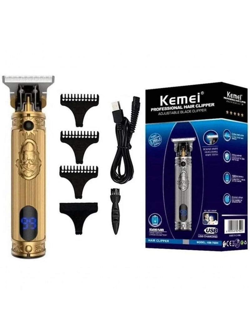 Maquina Corta Cabelo Acabamento Aparador Barbeador Versatil Retrô