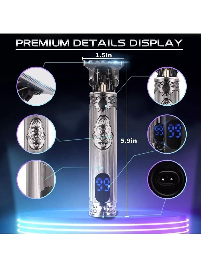 Maquina Corta Cabelo Acabamento Aparador Barbeador Versatil Retrô