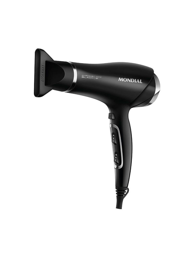 Secador De Cabelos Preto/cromado Prata Scn-04 220v/60hz