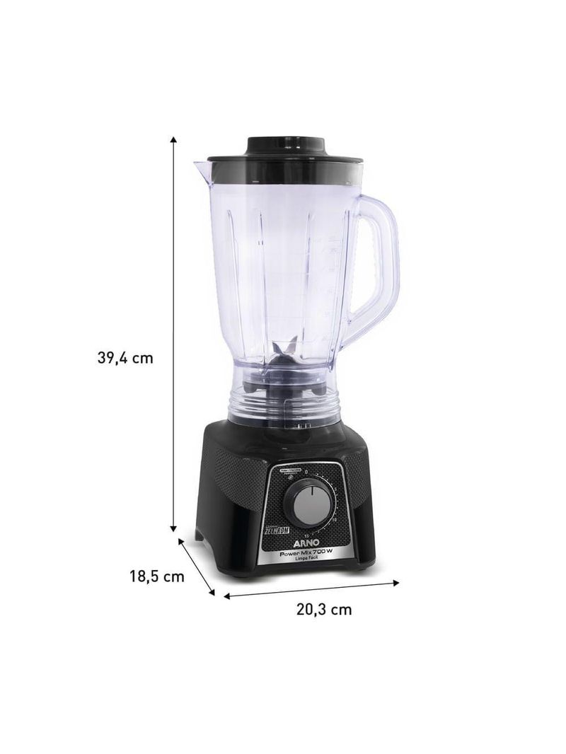 Liquidificador Powermix Arno 700W LQ33 Preto 110V