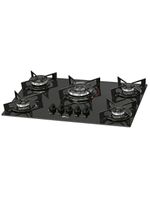 Fogão Cooktop Fischer 5 Queimadores Tc Fit Line Gás Mesa Vidro Bivolt