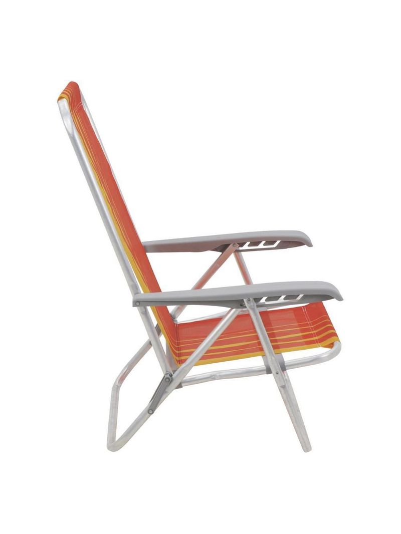 Cadeira de praia camping reclinável alumínio bali tramontina