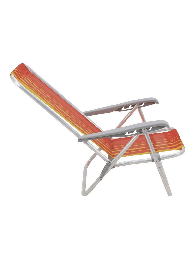 Cadeira de praia camping reclinável alumínio bali tramontina