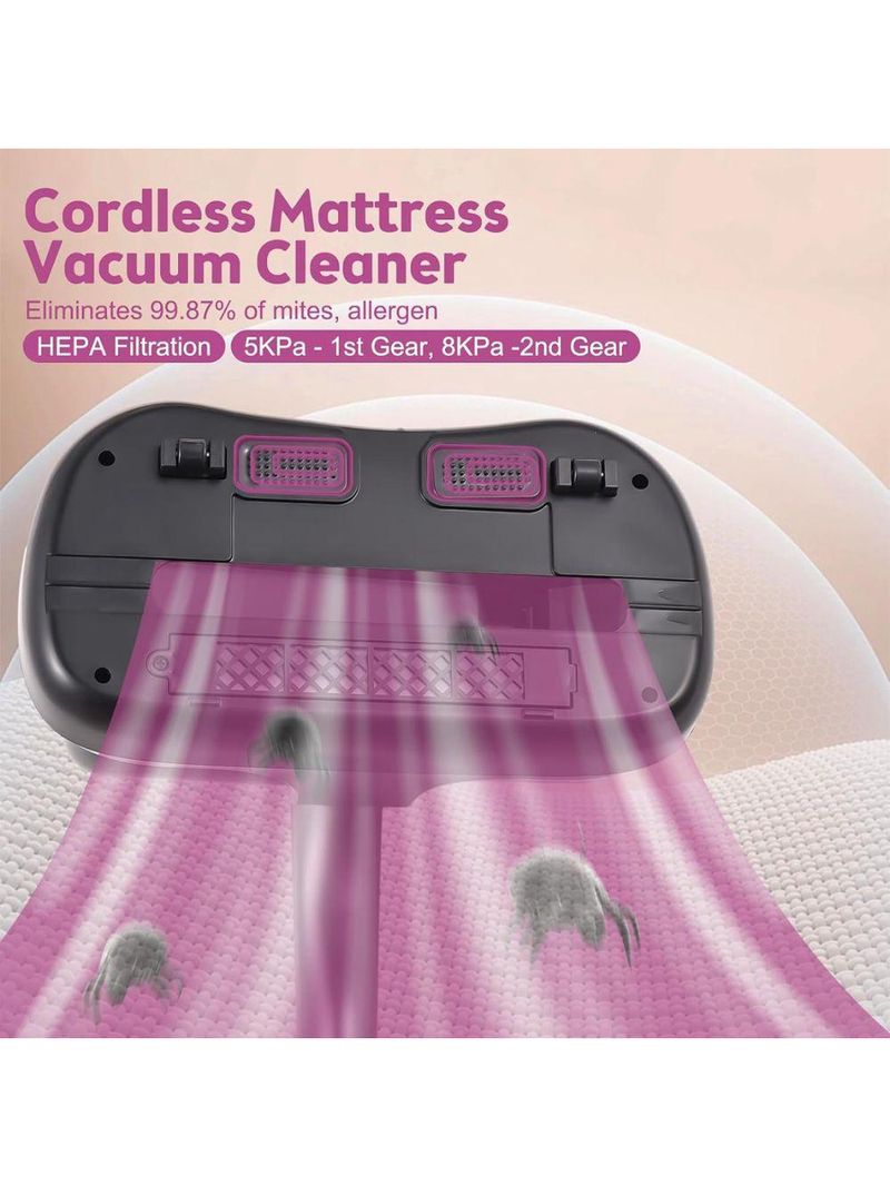 Aspirador Portátil Anti ácaro Esterilização Luz Uv Sem Fio