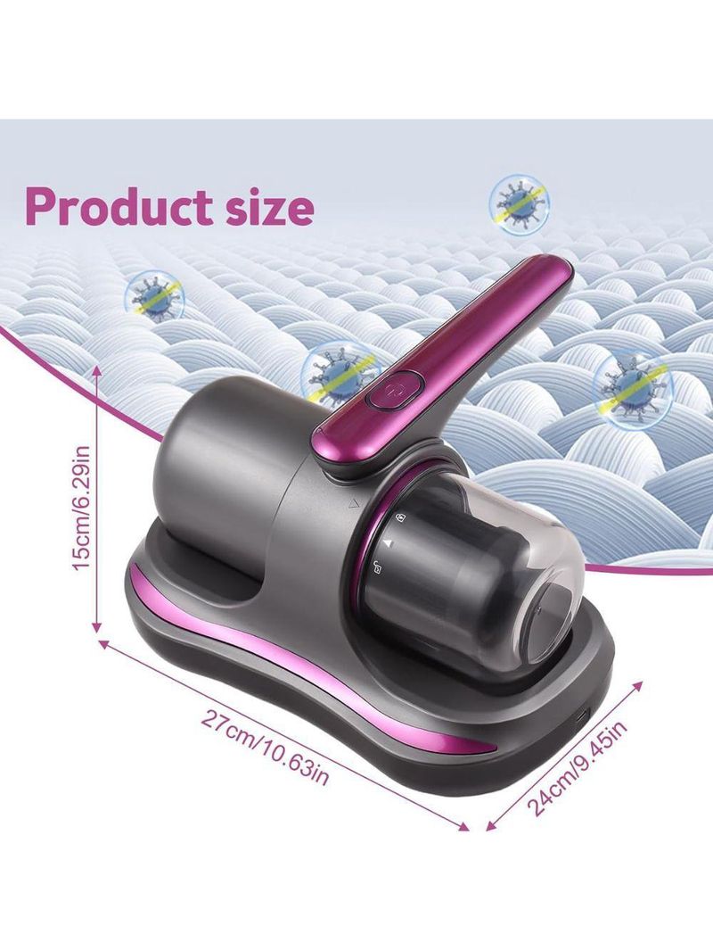 Aspirador Portátil Anti ácaro Esterilização Luz Uv Sem Fio