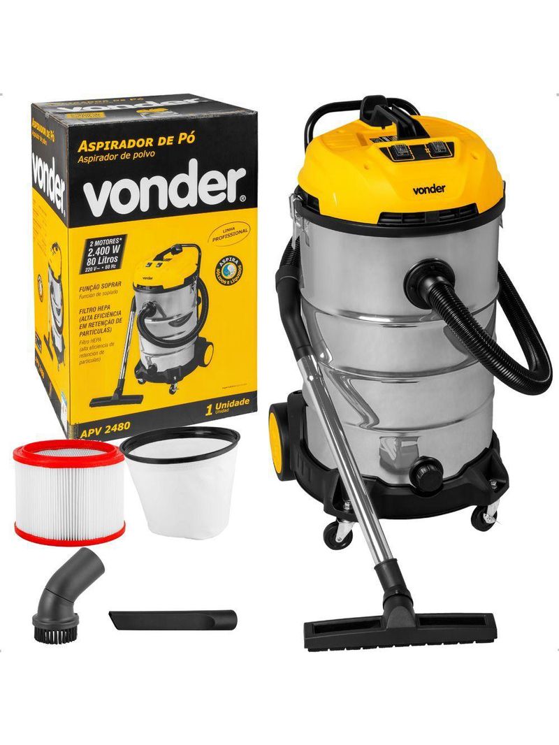 Aspirador De Pó E Líquido 2400W Apv2480 Vonder 220V