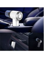 Mini Aspirador De Po Sem Fio Portatil Limpa Tudo Casa Carro Vacuo Branco