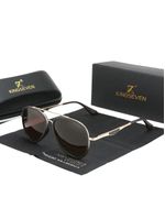 Óculos Clássico Masculino óculos Polarizados, Pilot Driving Eyewear Marrom