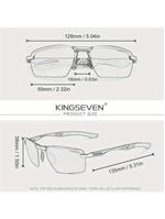 Óculos De Moda Unissex Elegantes Kingseven N7241 Preto