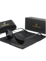 Óculos Clássico Masculino óculos Polarizados, Pilot Driving Eyewear Preto