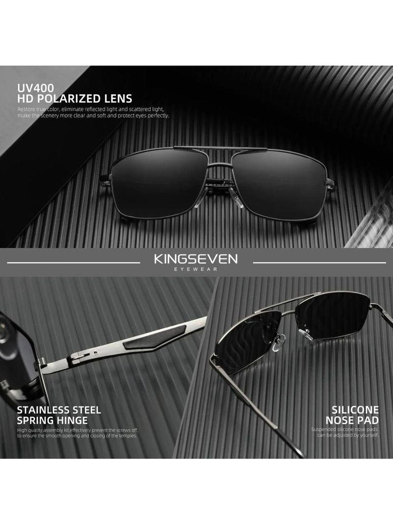 Óculos De Sol Polarizados Uv400 Anti-reflexo Kingseven Cinza