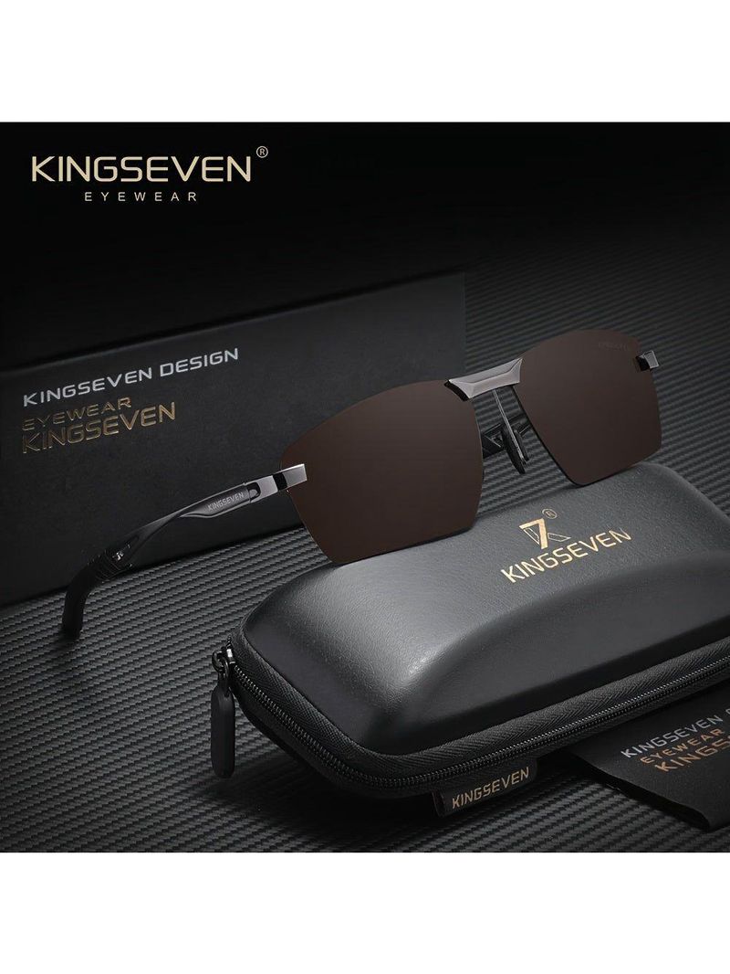 Óculos De Moda Unissex Elegantes Kingseven N7241 Marrom