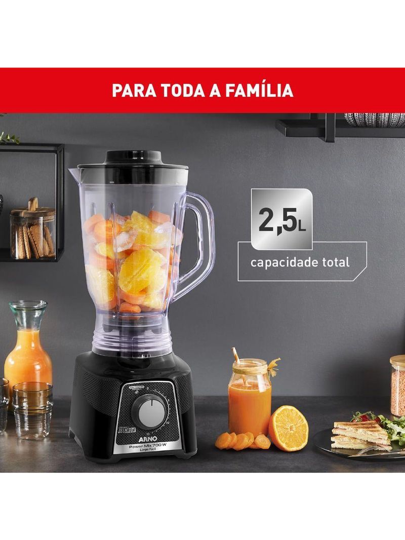 Liquidificador Arno Powermix 700W LQ33 Preto 220V