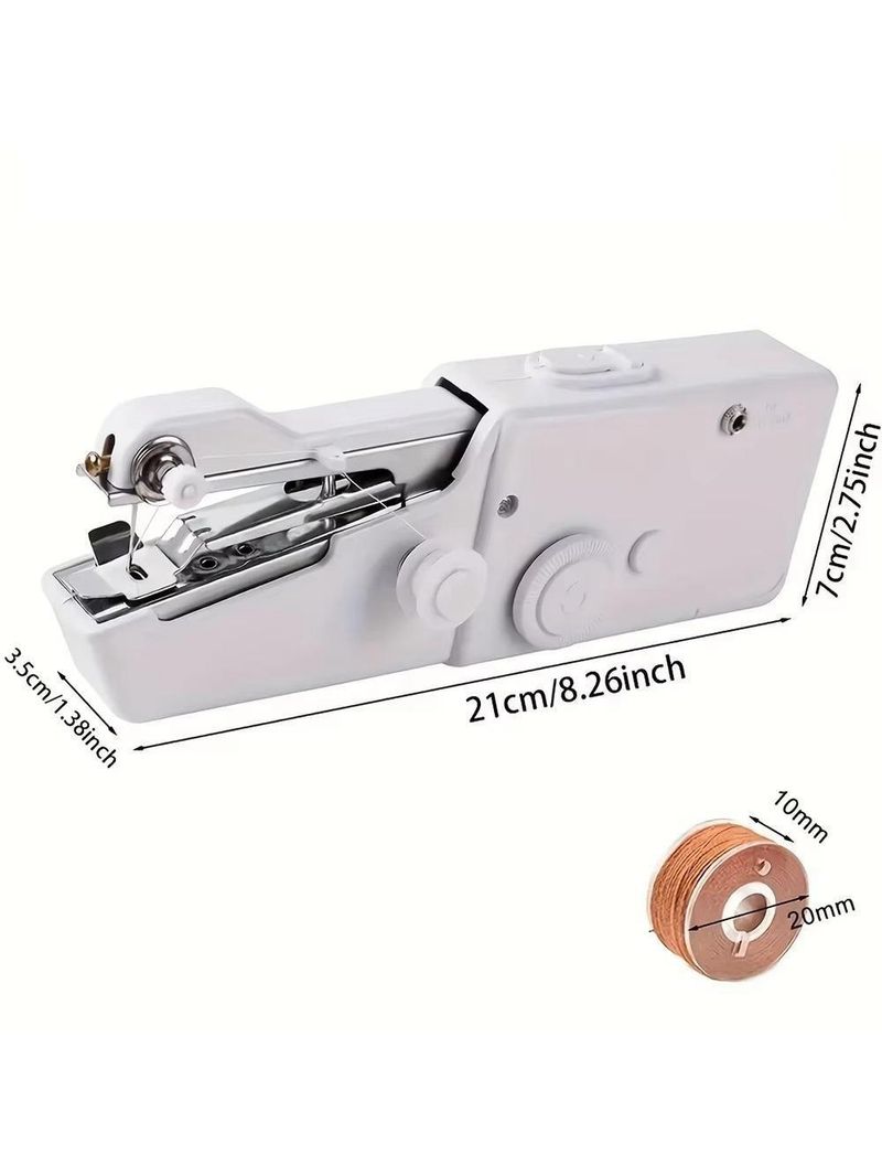 Maquina De Costura Portatil Mini Eletrica Manual A Pilha Costura Jeans E Seda Completa