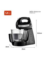 Batedeira Bella Massa B-23 Np Batedeira-220v-preto/inox