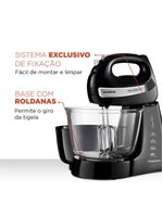 Batedeira Bella Massa B-23 Np Batedeira-220v-preto/inox