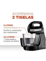 Batedeira Bella Massa B-23 Np Batedeira-220v-preto/inox