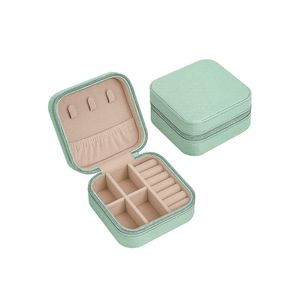 Mini Porta-jóias Em Couro Sintético Verde Menta
