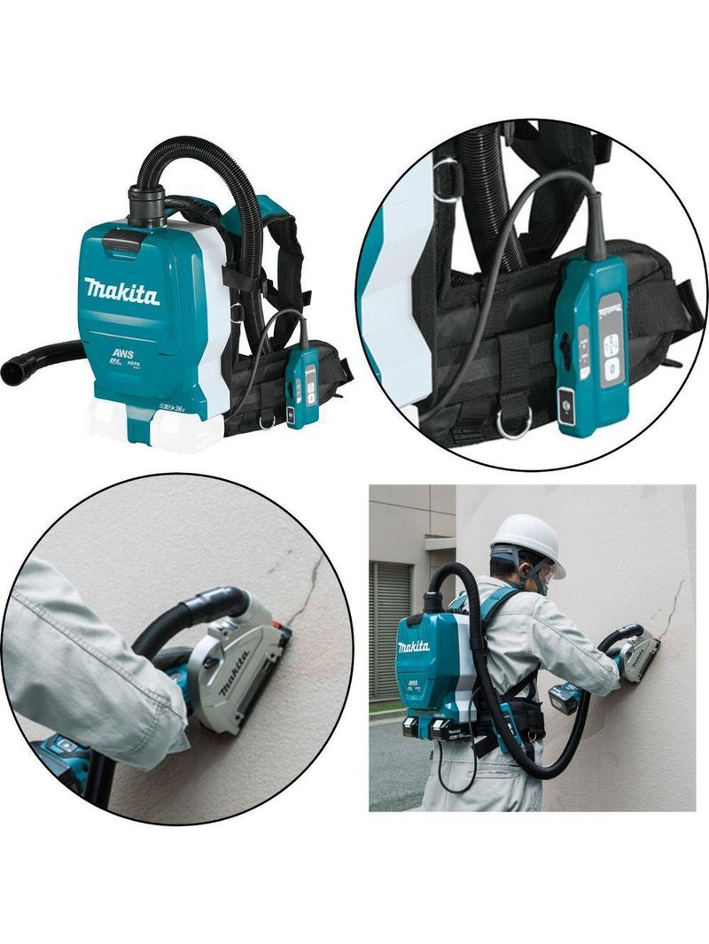 Aspirador De Pó Costal 1,5l Sem Fio 36v Dvc265zx Makita