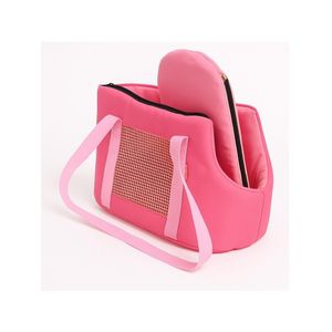 Mala Transporte Dobravel Mochila Pet Rosa Gato Cao Gatinho Carro Passeio Bolsa Compacta Viagem