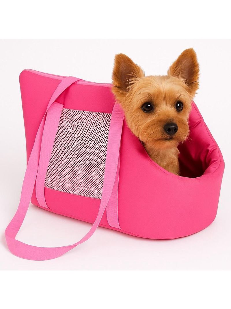 Mala Transporte Dobravel Mochila Pet Rosa Gato Cao Gatinho Carro Passeio Bolsa Compacta Viagem