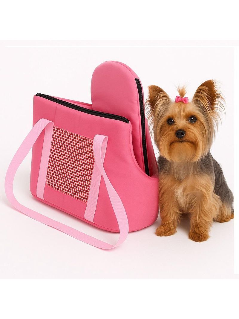 Mala Transporte Dobravel Mochila Pet Rosa Gato Cao Gatinho Carro Passeio Bolsa Compacta Viagem