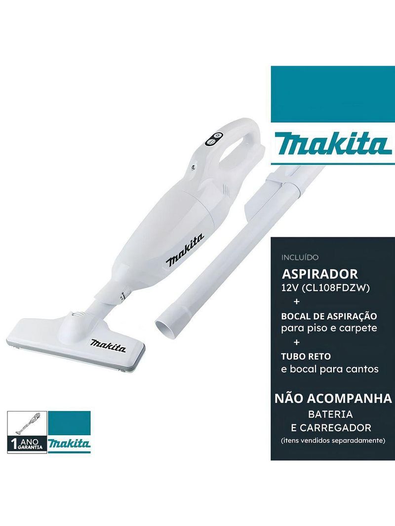 Aspirador De Pó S-bateria S-carregador Cl108fdzw Makita