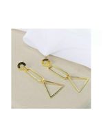 Brinco Médio Com Formas Geométricas Folheado