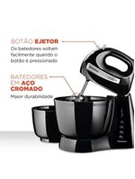 Batedeira Mondial B-04 Np Batedeira-220v-preto/inox