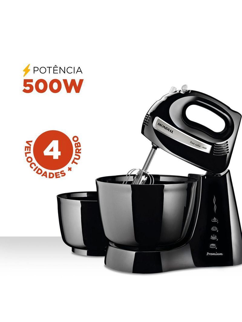 Batedeira Mondial B-04 Np Batedeira-220v-preto/inox