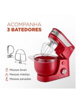 Batedeira Planetária Premium Bp-01p-r 127v-vermelho/inox