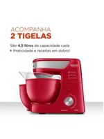 Batedeira Planetária Premium Bp-01p-r 127v-vermelho/inox