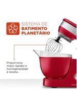 Batedeira Planetária Premium Bp-01p-r 127v-vermelho/inox