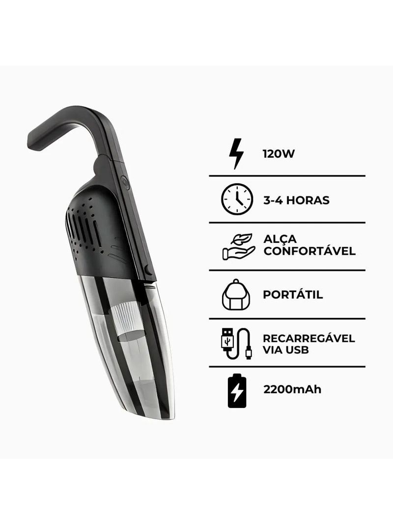 Aspirador De Pó Sem Fio Portátil