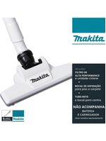Aspirador De Pó Vertical Sem Fio 40v Max Cl003gz10 Makita Portátil Ciclone Led Sem Bateria-carregador