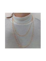 Colar Triplo De Coraçao Folheado Em Ouro 18k