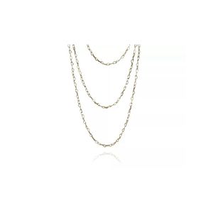 Colar Triplo De Coraçao Folheado Em Ouro 18k