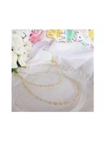 Colar Triplo De Coraçao Folheado Em Ouro 18k