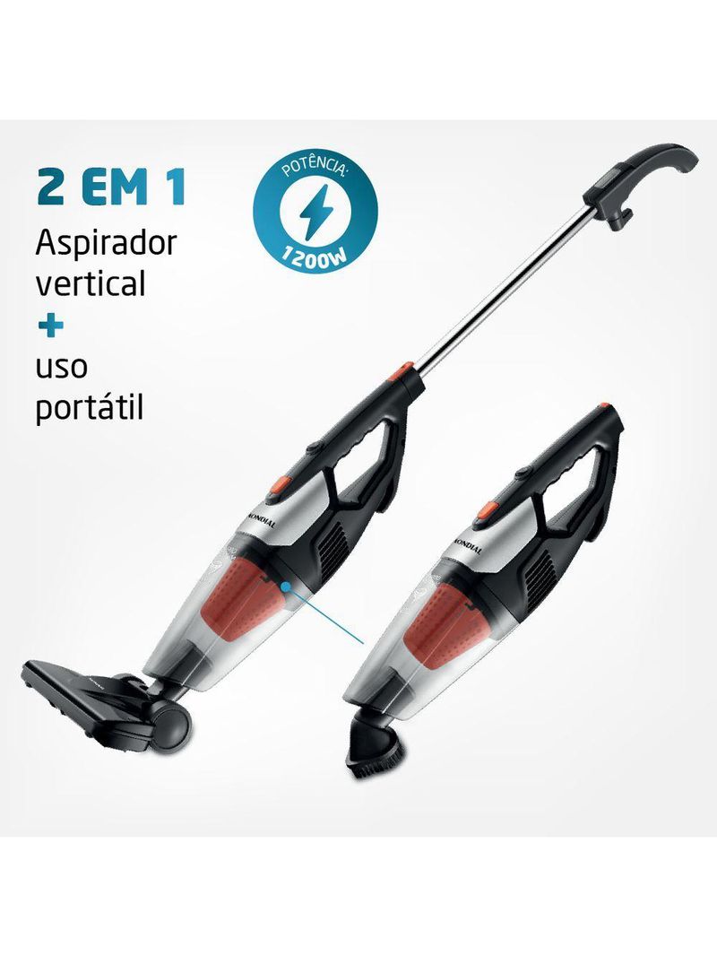 Aspirador De Pó Mondial Turbo Premium Ap-31 Aspirador Po-220v-preto/laranja