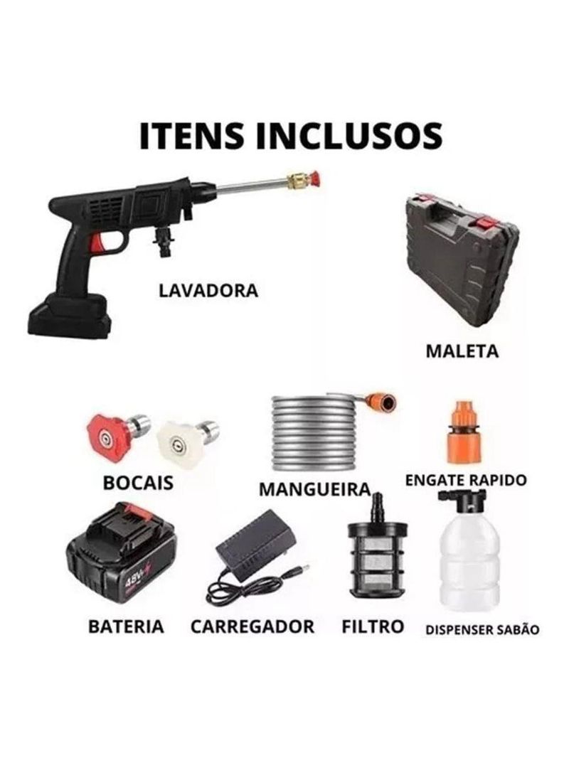 Lavadora De Alta Pressão Recarregável