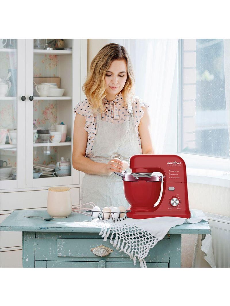 Batedeira Planetária Britânia BBP700V Turbo Vermelho 4L 110V