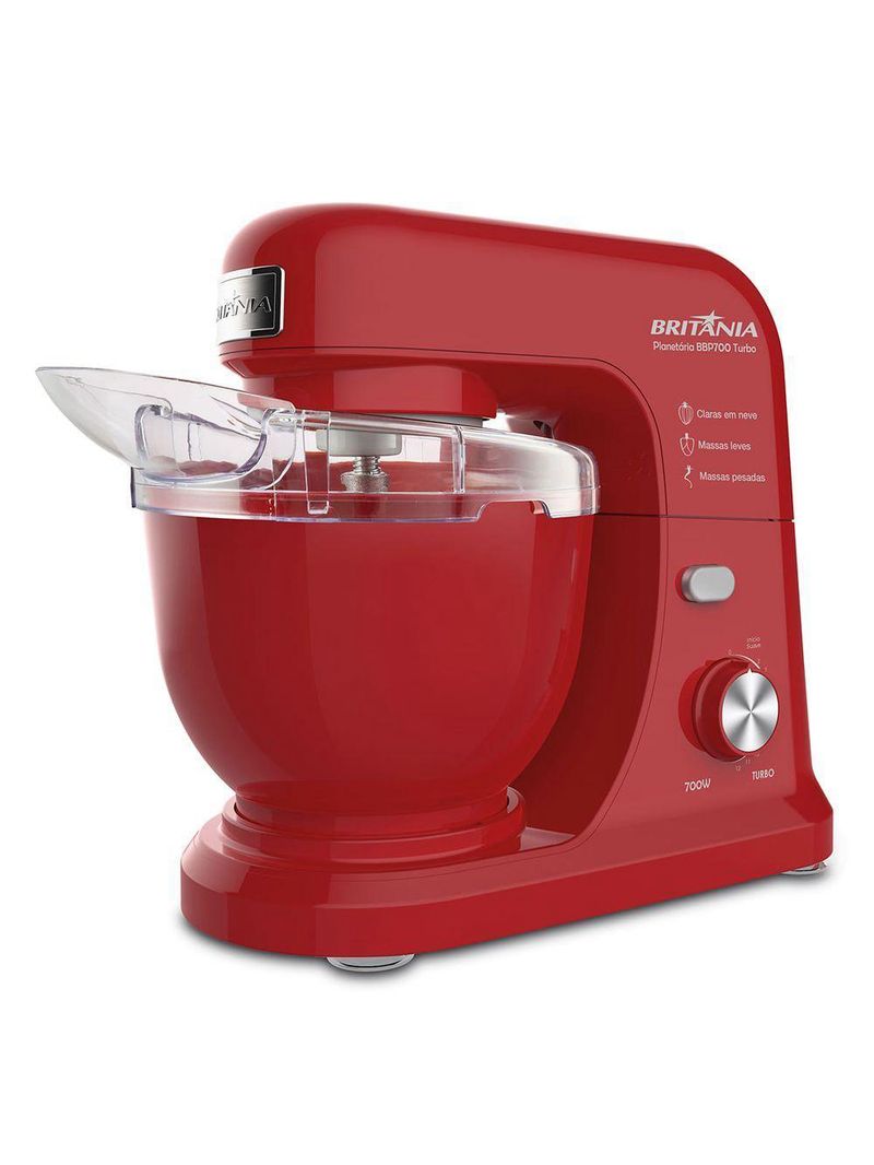 Batedeira Planetária Britânia BBP700V Turbo Vermelho 4L 110V