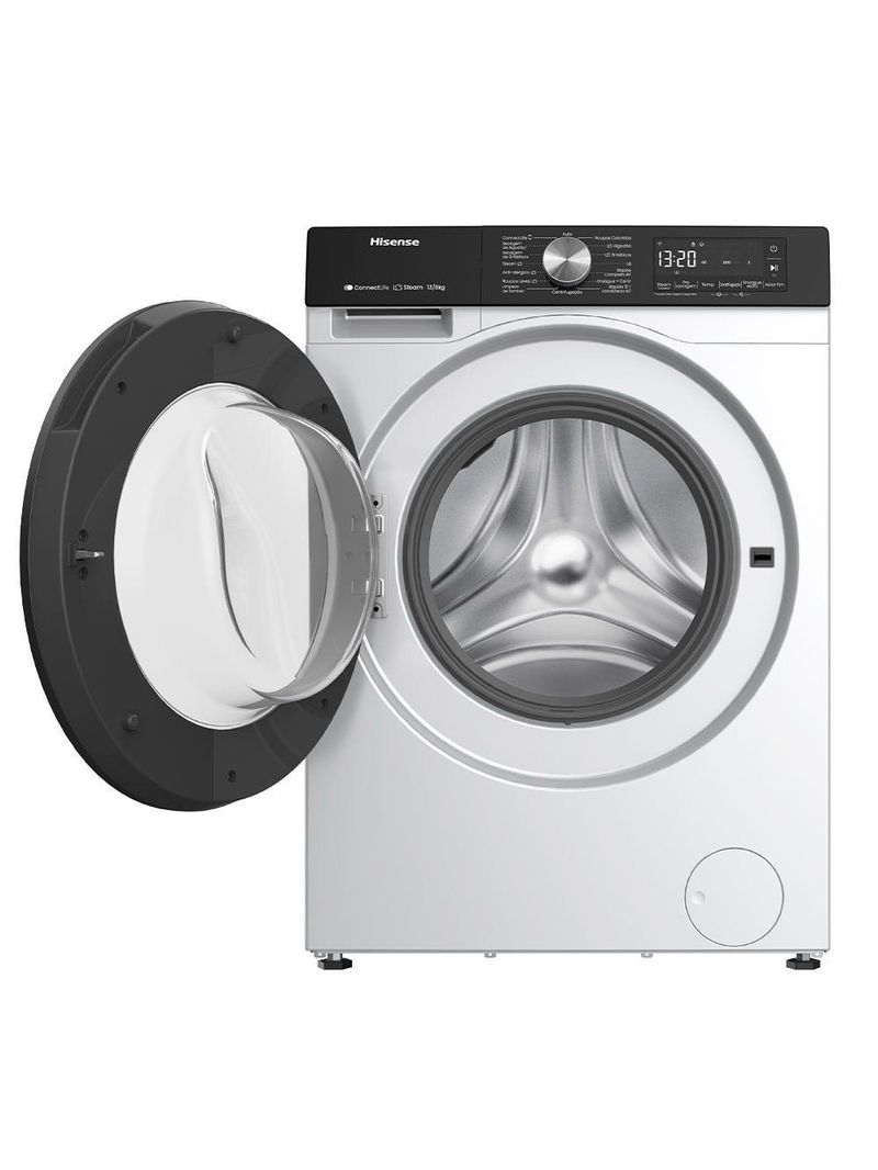 Lava e Seca 13kg Hisense Branca com 13 Programas de Lavagem Steam Wi-fi WD3S13 Branco 220V
