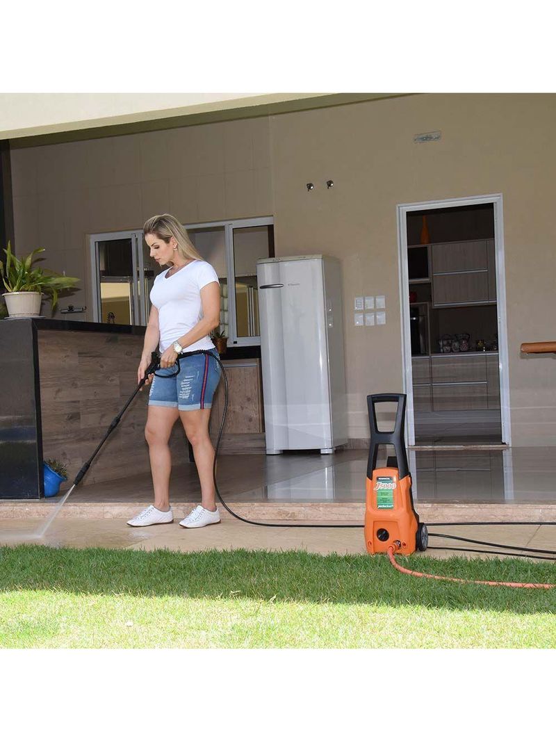 Lavadora De Alta Pressão Jacto J5000 Stop Total 1300W 1500 Libras Preto/Laranja 220V