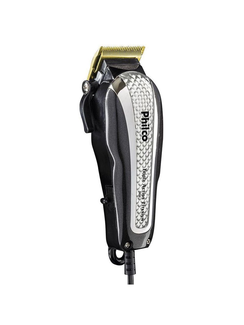 Cortador De Cabelos Philco Triple Action Titanium Pcr06p 220v