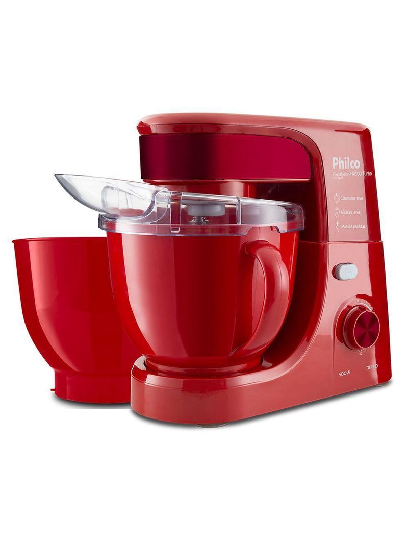 Batedeira Planetária Philco PHP500V Vermelha Turbo 700W 220V