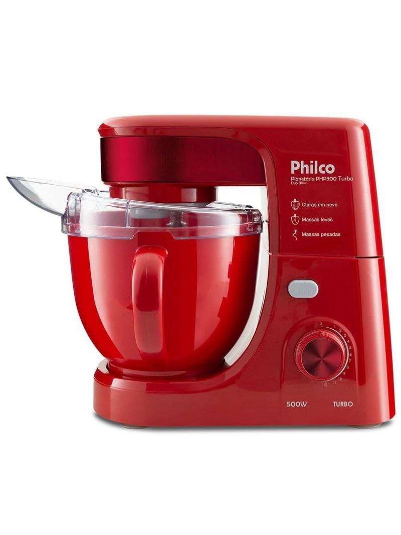 Batedeira Planetária Philco PHP500V Vermelha Turbo 700W 220V