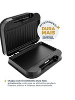 Sanduicheira E Grill Britânia Inox 2 Em 1 BGR25B 220V